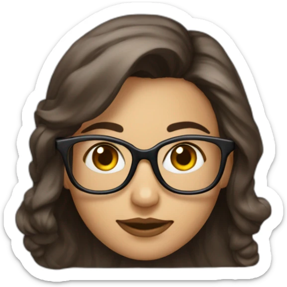 Une femme avec des lunettes qui lui font des yeux immenses  sticker