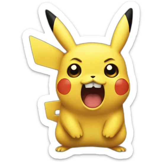 pikachu-scared sticker