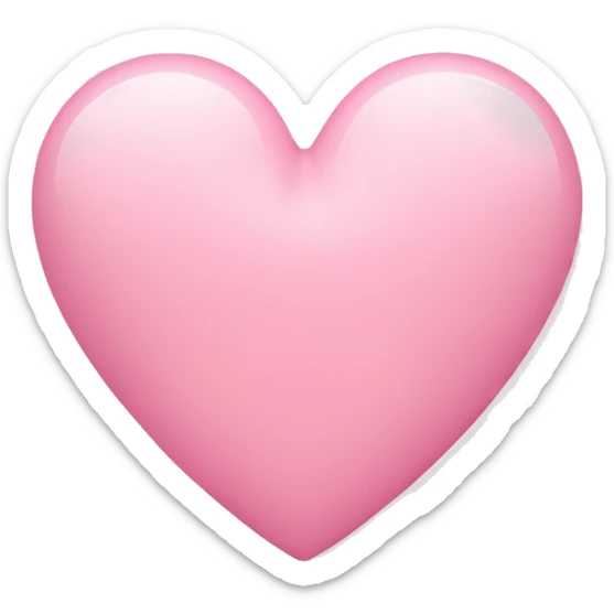 baby pink heart sticker
