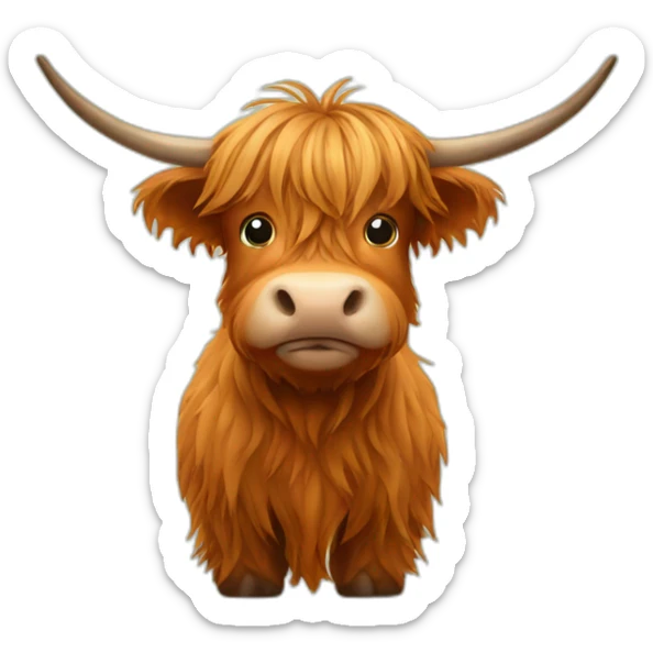 Highland cow sticker