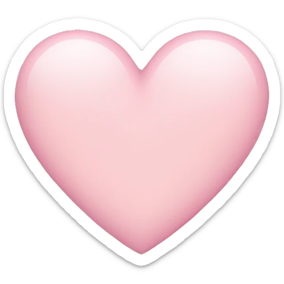 Light pink heart  sticker