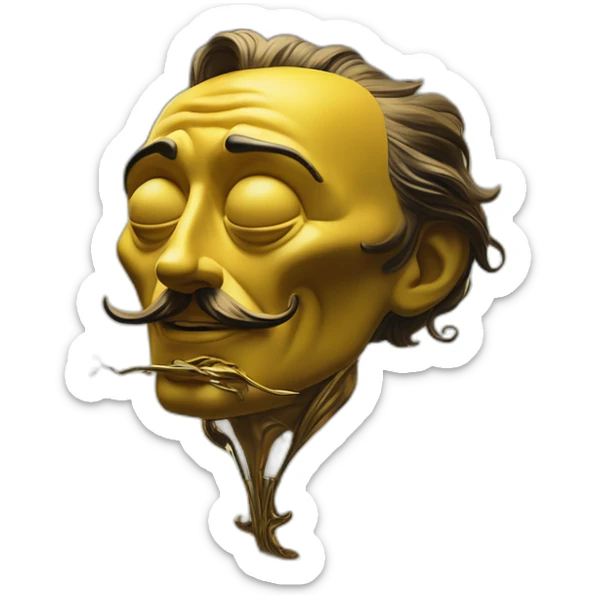 Persistence of Memory by Salvador Dali in the style of Disney’s Beauty and the Beast sticker