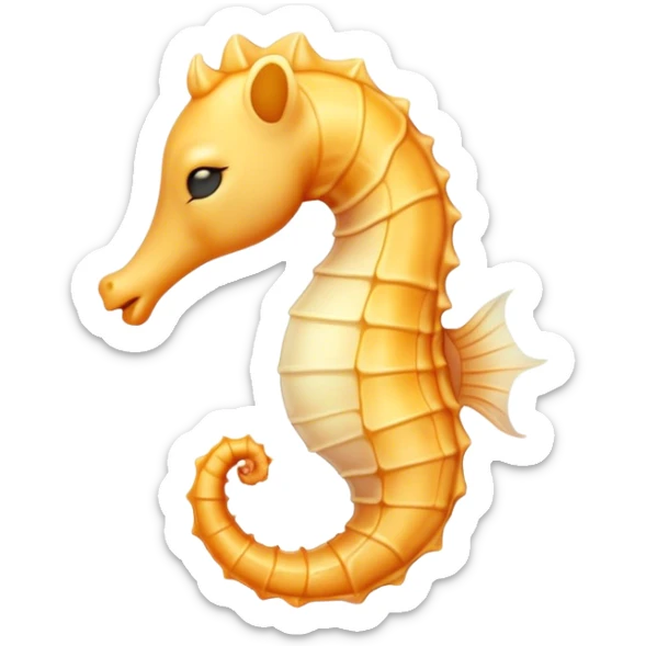 Meme-Worthy Cute Sleeping Sea Horse Portrait Emoji, Head resting peacefully with a contented smile, showcasing a slender, elegantly curved body with a softly coiled tail and eyes gently closed in serene slumber, Simplified yet adorably endearing features, highly detailed, glowing with a soft, drowsy aquatic light, high shine, relaxed and utterly lovable, stylized with an air of playful laziness, soft glowing outline, capturing the essence of a sleeping sea horse that feels destined to become the next viral icon of adorable rest! sticker