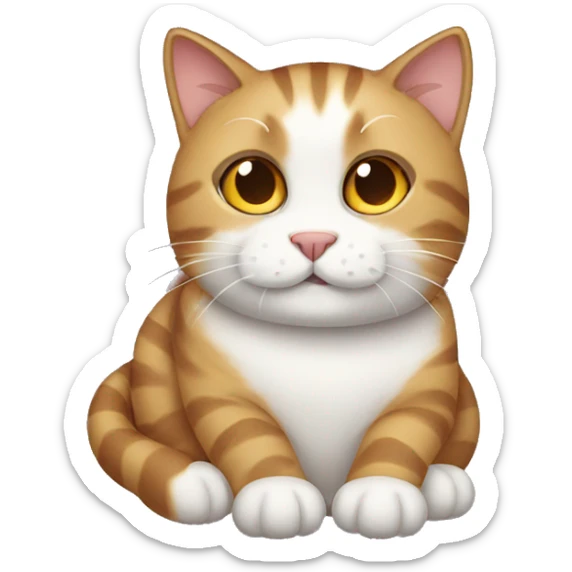 Cozy cat sticker