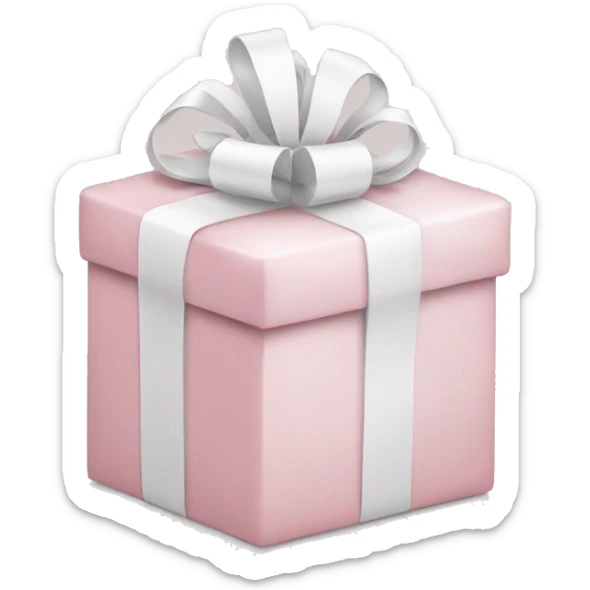 Light pink Christmas gifts under a white Christmas tree  sticker