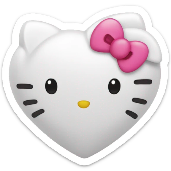 Hello kitty heart sticker