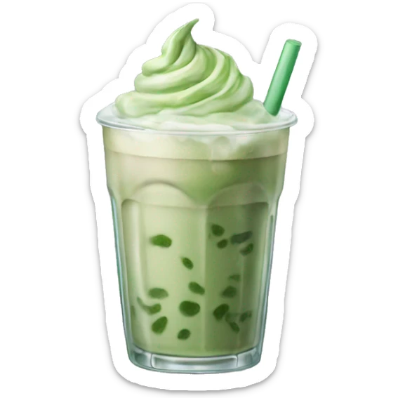 Iced matcha latte  sticker