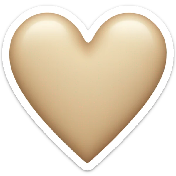 beige heart  sticker