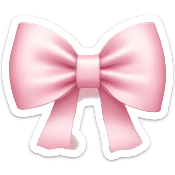 light pink bow on light pink bow sticker