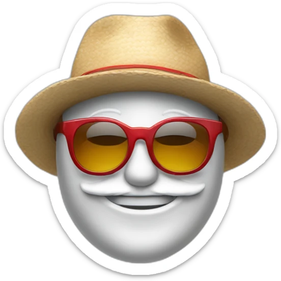 un bonhomme avec un chapeau péruvien et des lunettes de soleil sticker