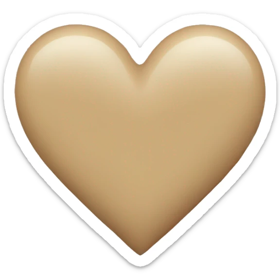 Beige heart sticker