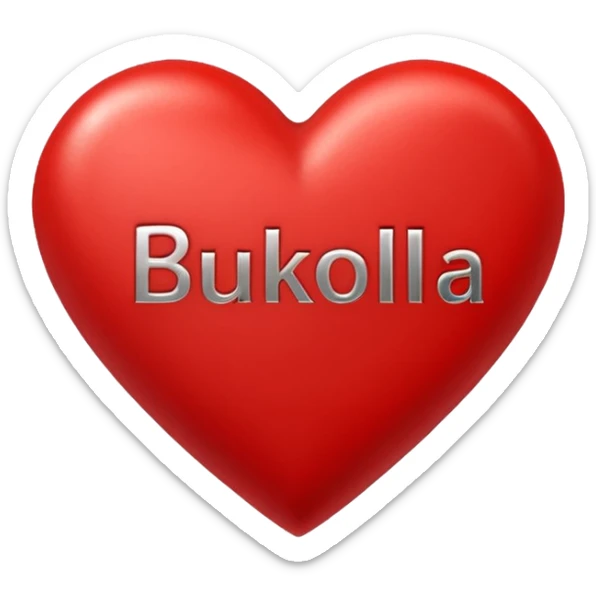 Make a love heart have the name Bukola onadeko sticker