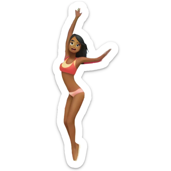 girl under blue sky sticker