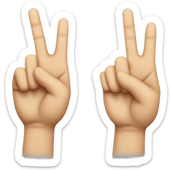 emoji similar to a "rock" had sign, but with index finger, middle finger, and little finger pointing out sticker