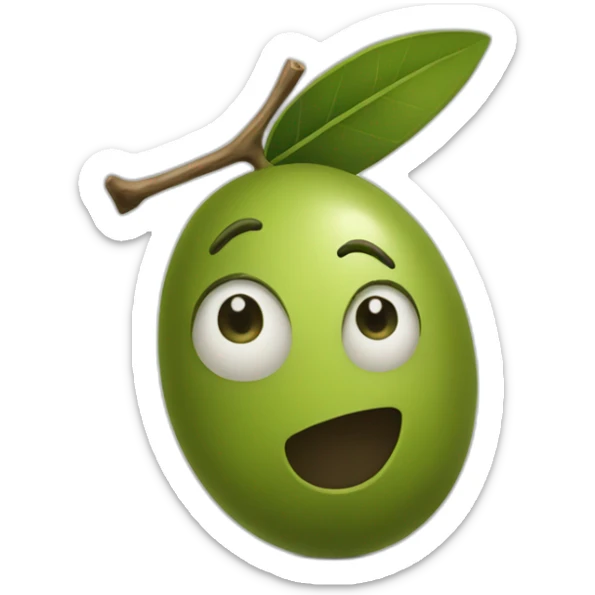 Green olive sticker