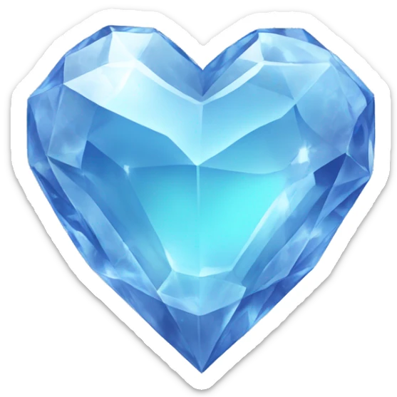 crystal heart sticker
