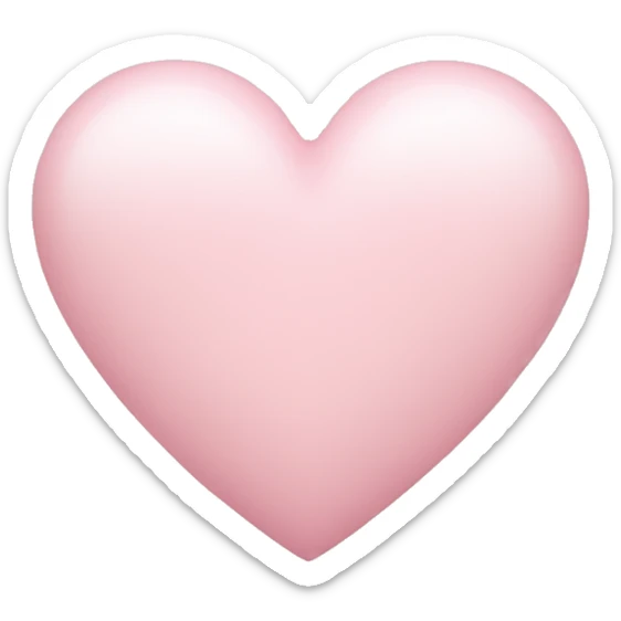 light pink heart sticker