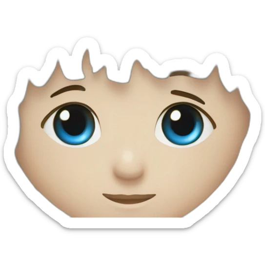 Demi visage homme et demi visage éléphant les yeux bleu sticker