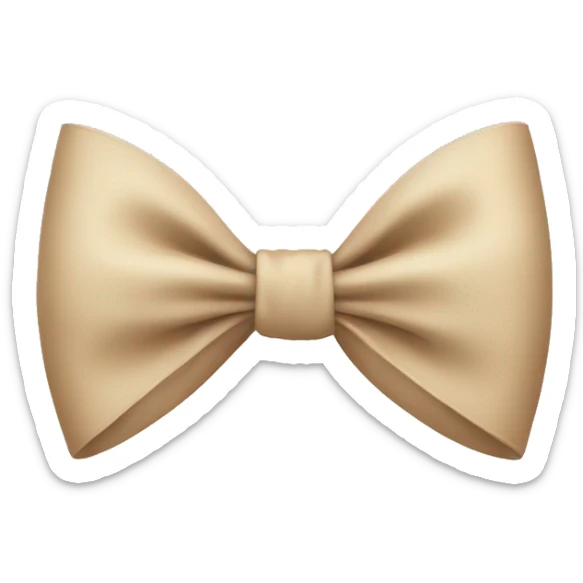 Beige bow sticker