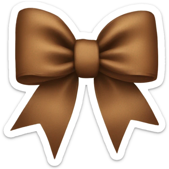 brown bow sticker