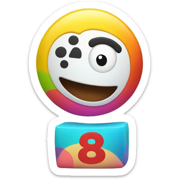 Numberblocks 8 sticker