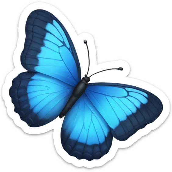 blue butterfly  sticker