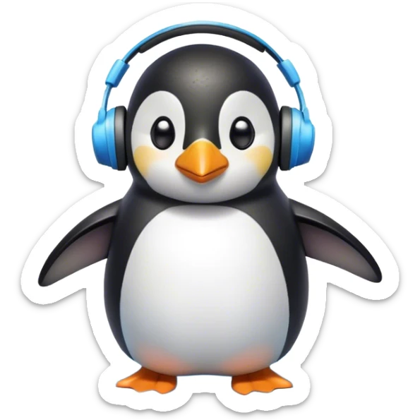 Penguin playing Fortnite, but wants to go swimming sticker