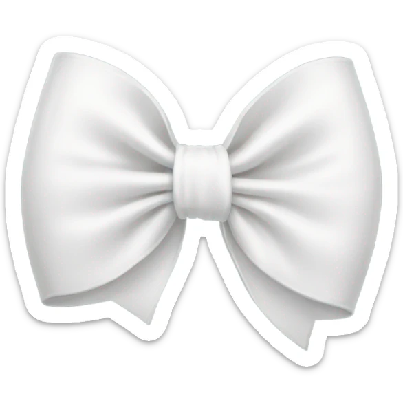 White bow sticker