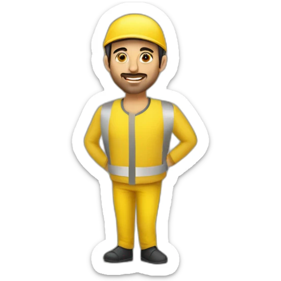 Armenian men in yellow clothing in public trasnport sticker