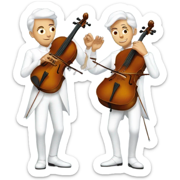 2Cellos in white sticker