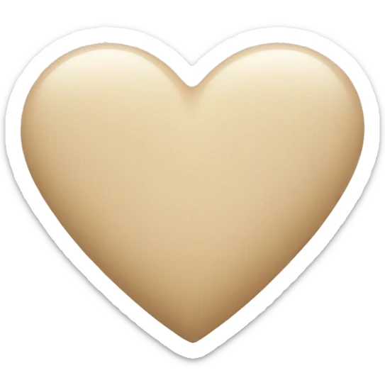 Beige heart sticker