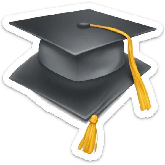 Graduation cap sticker