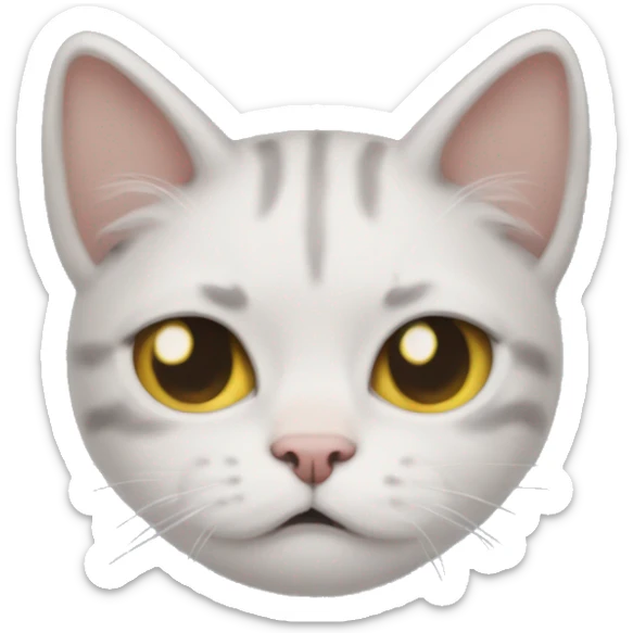 Emoji of sad cat from song meow meow meow meow (Billie eilish) sticker