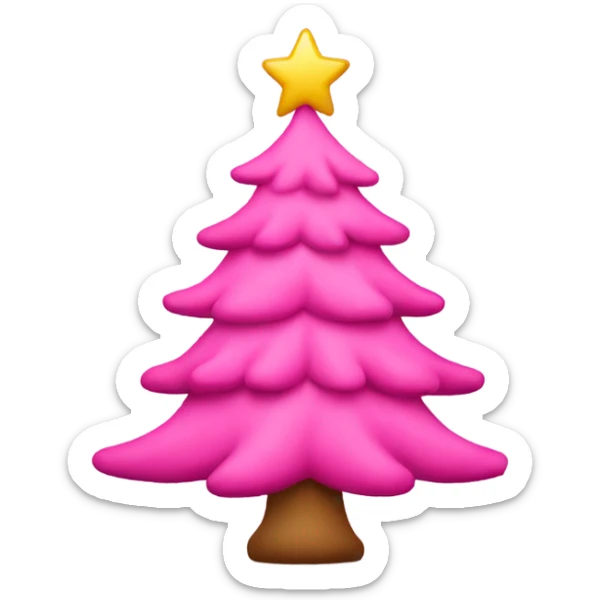 Pink Christmas tree  sticker