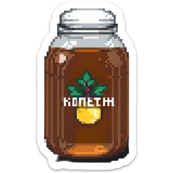 jar of kombucha sticker