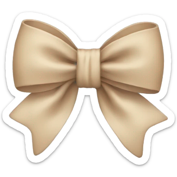 Beige bow  sticker