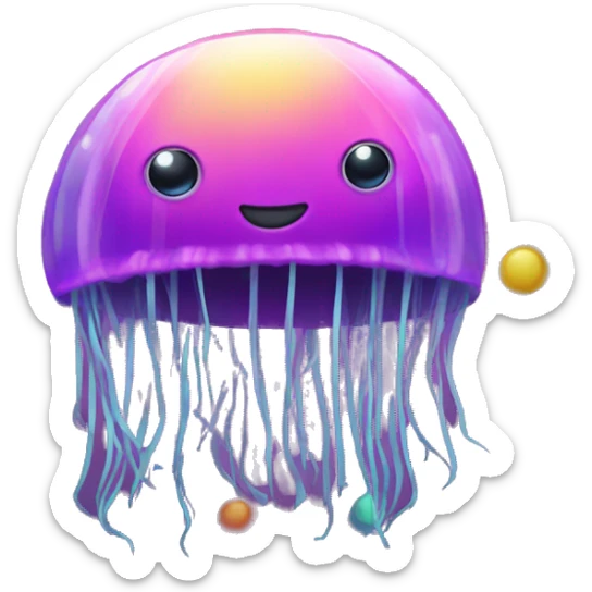 Jellyfish disco ball  sticker