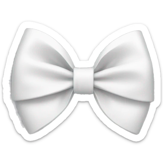 White bow sticker