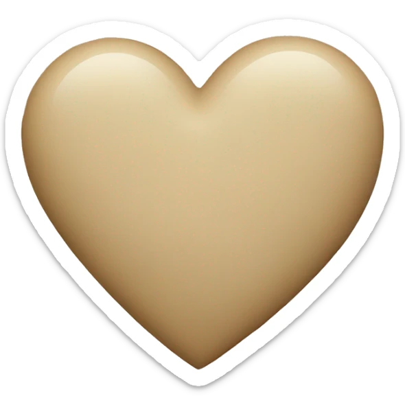 Beige heart  sticker