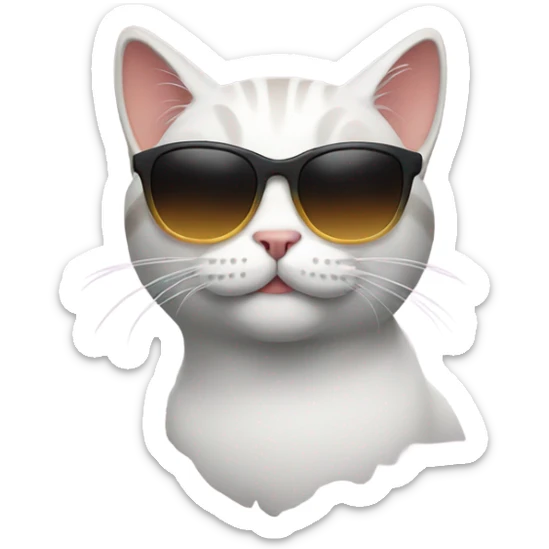 Cat with sunglasses sticker