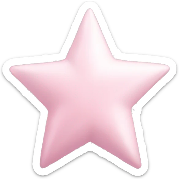 pale pink star sparkle sticker