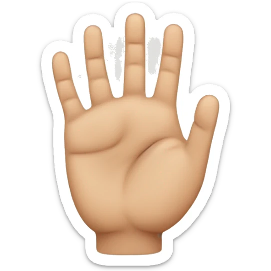 close all the fingers and open only the little and ring fingers sticker