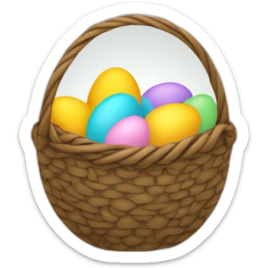 easter egg basket sticker