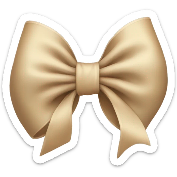 Beige bow sticker