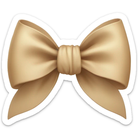 Beige bow sticker