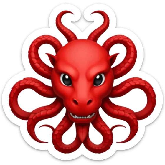 Can you generate me a emoji flag of the fictional world war two team hydra from Captain America? Can you make it the exact logo from the movie? TAKE AN EXACT COPY FROM THE MOVIE sticker