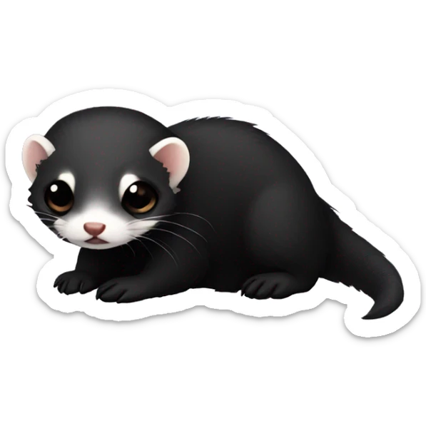 goth ferret sticker