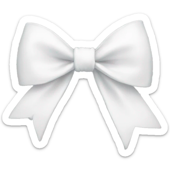 white bow sticker