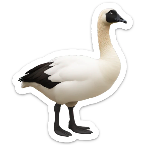 Goose for the lower body and llama top half of the body and head sticker
