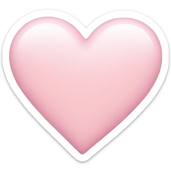 Light pink heart sticker